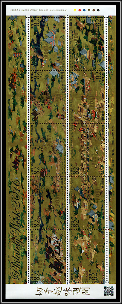 16th Century Folding Screen Depicting Kyoto