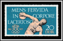 Discobolus, Logo, Saying by de  Coubertin
