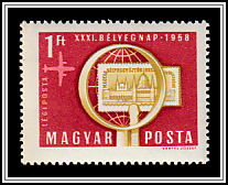 Parliament Stamp Under Magnifying Glass